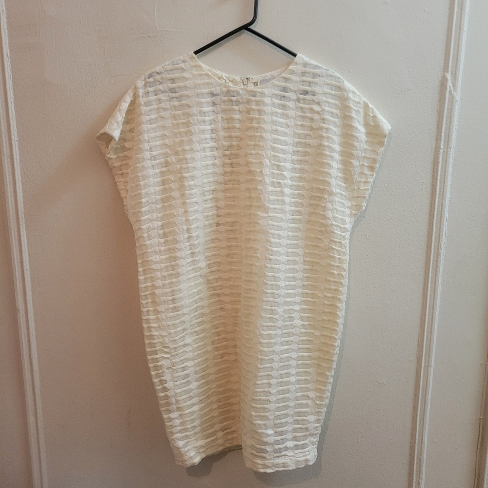 Christian Wijnants Oversized Textured Little White‎ Dress Quiet Luxury Bridal